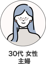 30代 女性  主婦